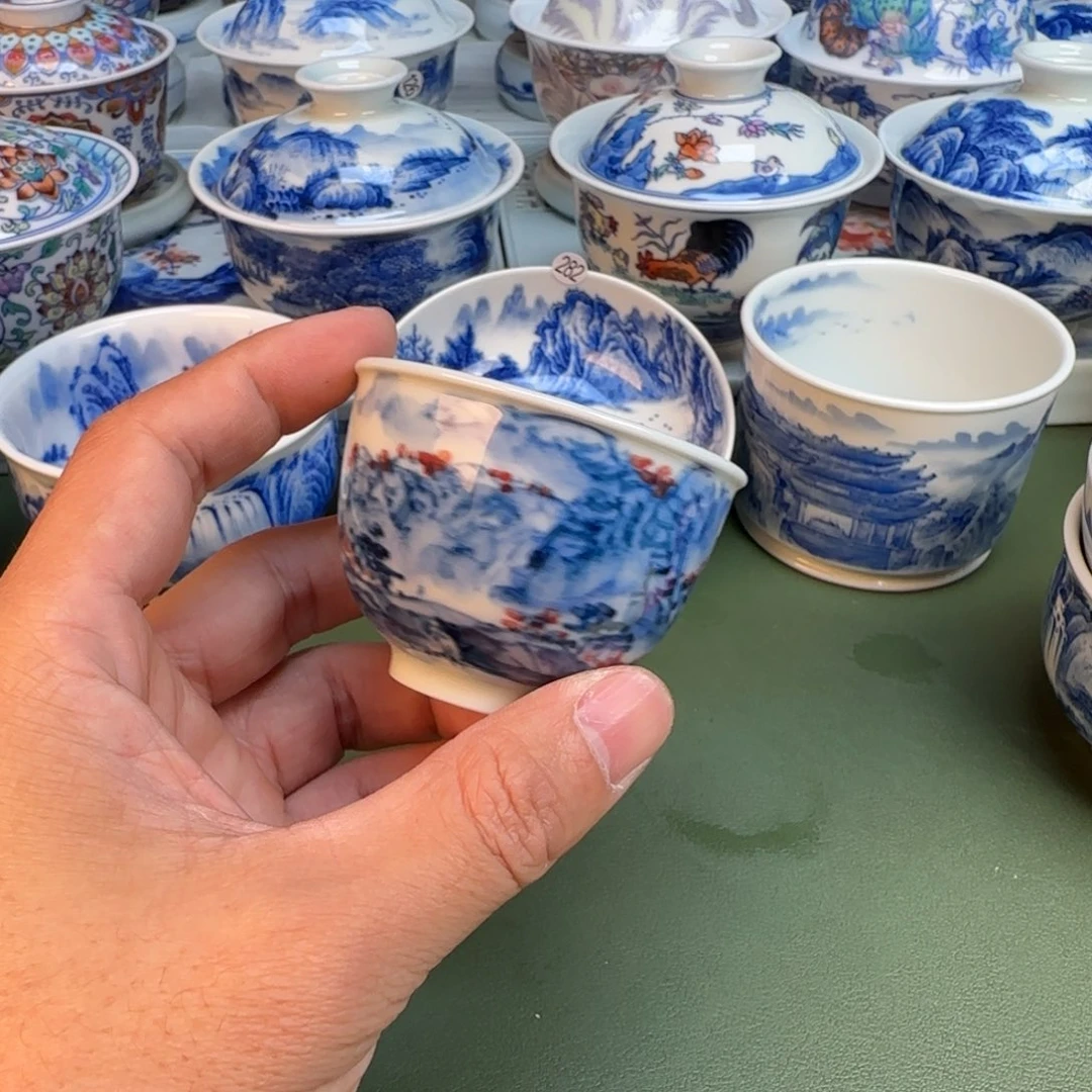 纯手工纯手绘茶具石头287