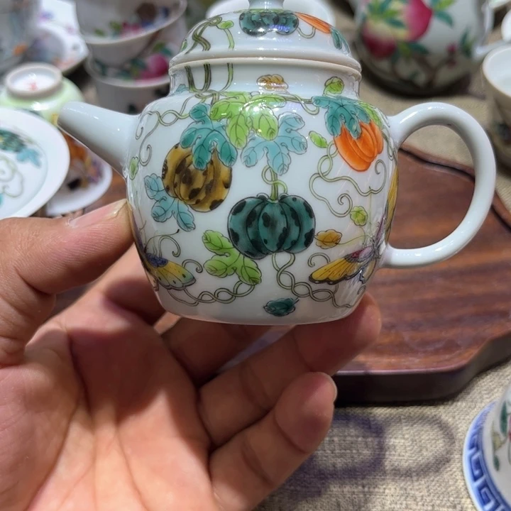纯手绘精品盖碗杯