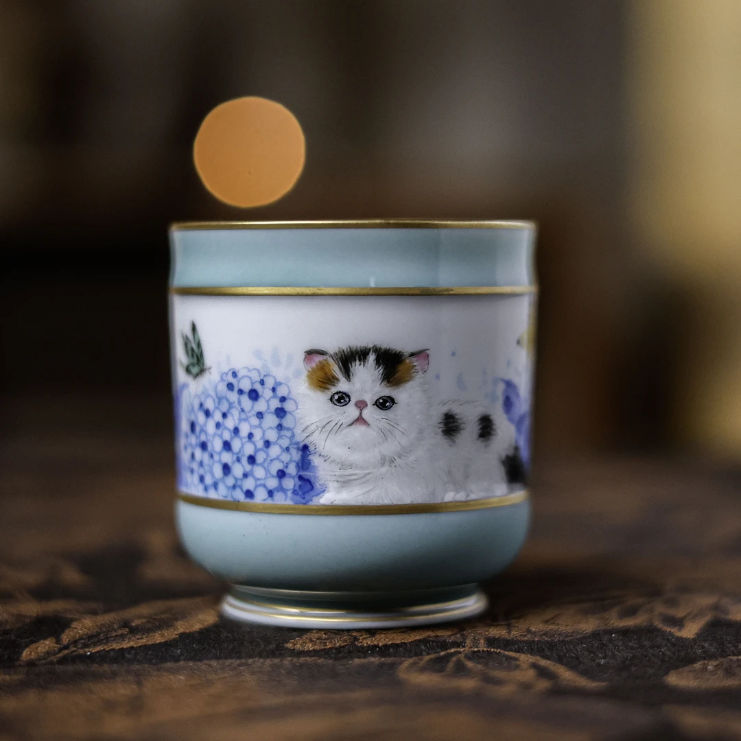 【见珊】天水碧绣球猫主人杯（华隐S0870）