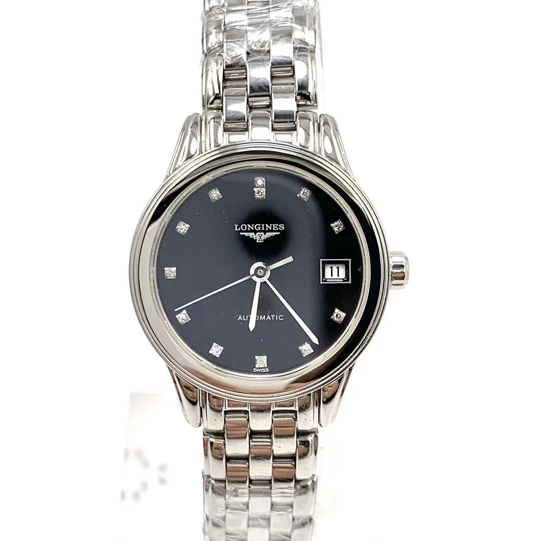 99新 Longines/浪琴 军旗/原镶钻/自动机械/原钻/表径26mm/女表