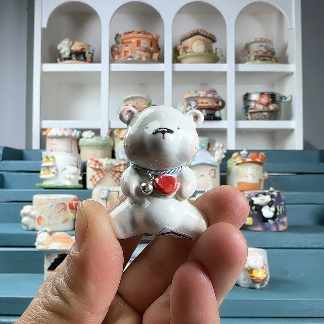 红陶*️****微瑕 小熊摆件