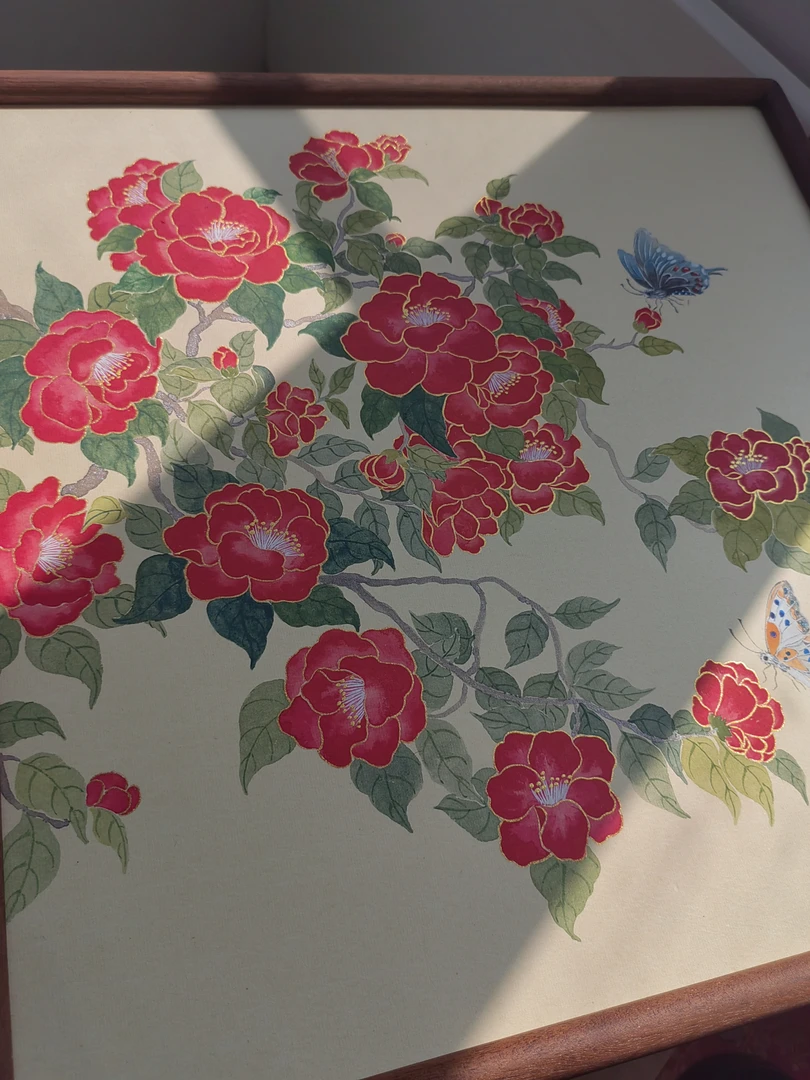 客厅挂画没骨画国画摆台