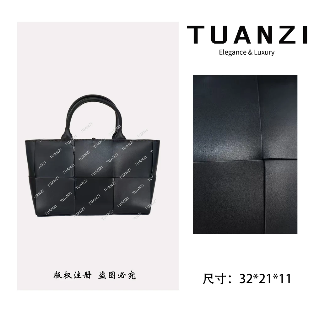 【32cm】手提斜挎腋下TUAN′ZI定制真皮女包XKY-6818-黑色