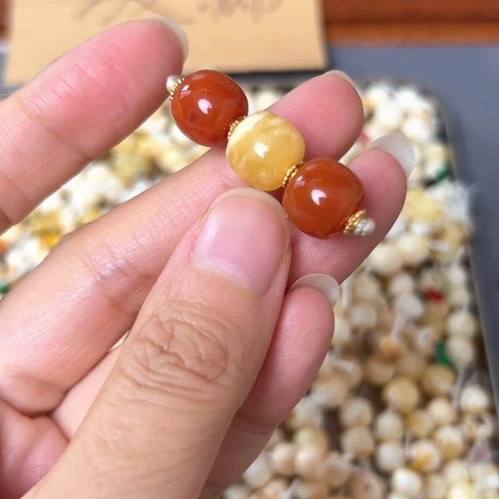 裸石蜜蜡未镶嵌10.5mm一组