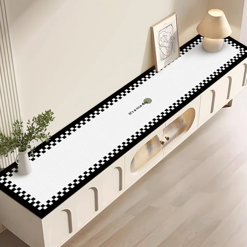 电视柜台面垫子防油防水又防烫皮革桌垫餐垫玄关鞋柜保护垫防尘垫