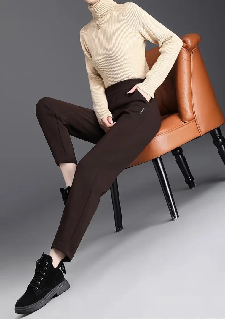 8833#（加绒加厚）秋款萝卜裤镰刀休闲裤