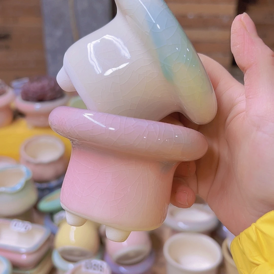 红陶陶瓷花盆当场满12包邮