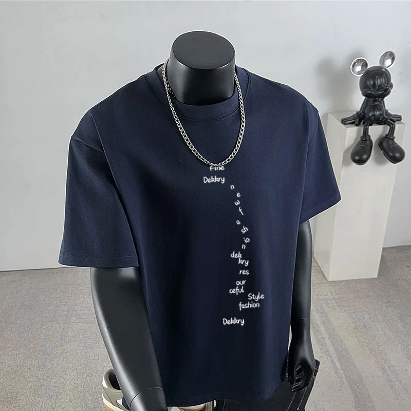 jtrt美式创意简约字母印花男女同款夏季潮牌百搭宽松纯棉短袖T恤