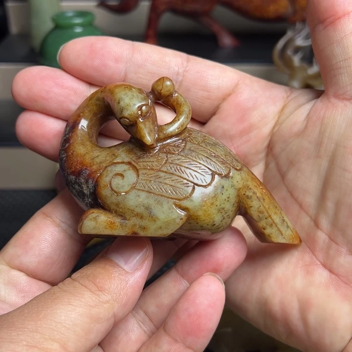 和田玉未镶嵌挂件夏*