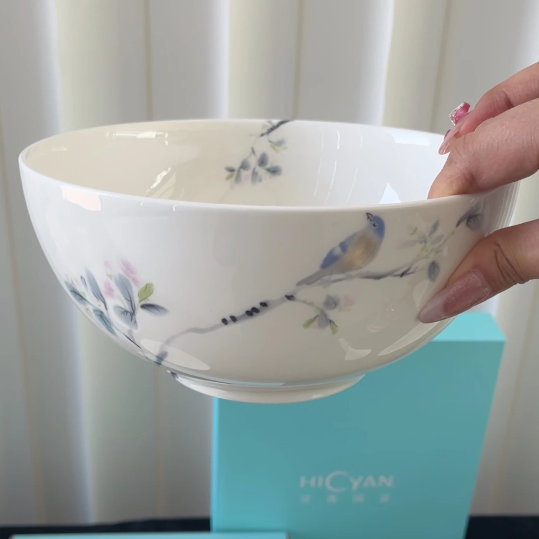 瓷片春风和雀8寸碗