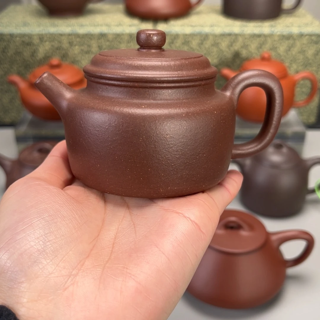紫砂茶壶千禧紫泥德钟200c c