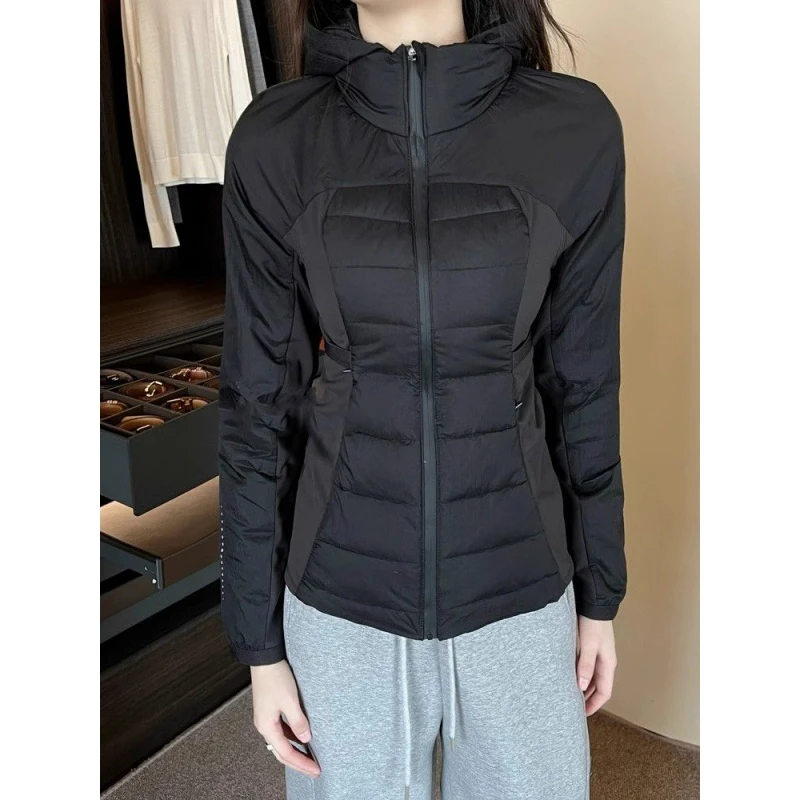 【300斤特大码】高级感休闲气质瑜伽服外套女春秋二棉连帽冲锋衣