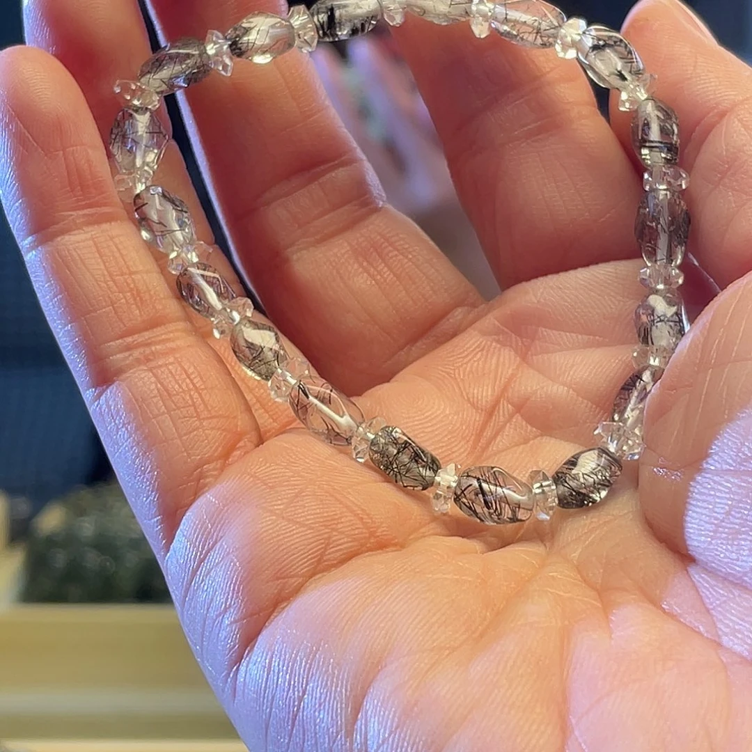 缘***英手链水晶未镶嵌黑发晶