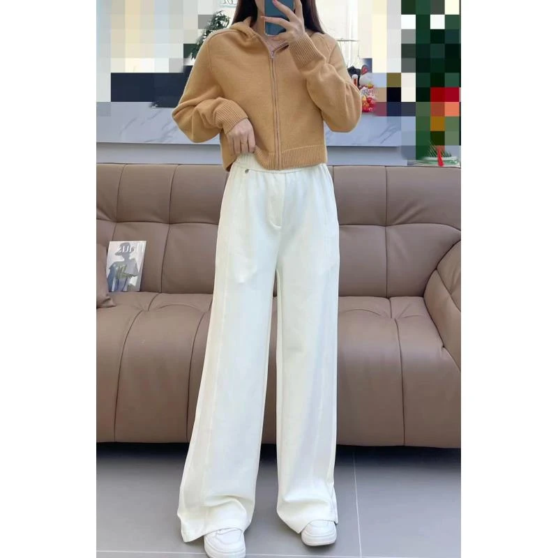 WANTHAT/凡黛卡香蕉阔腿裤宽松高腰休闲垂感直筒窄版卫裤3A052