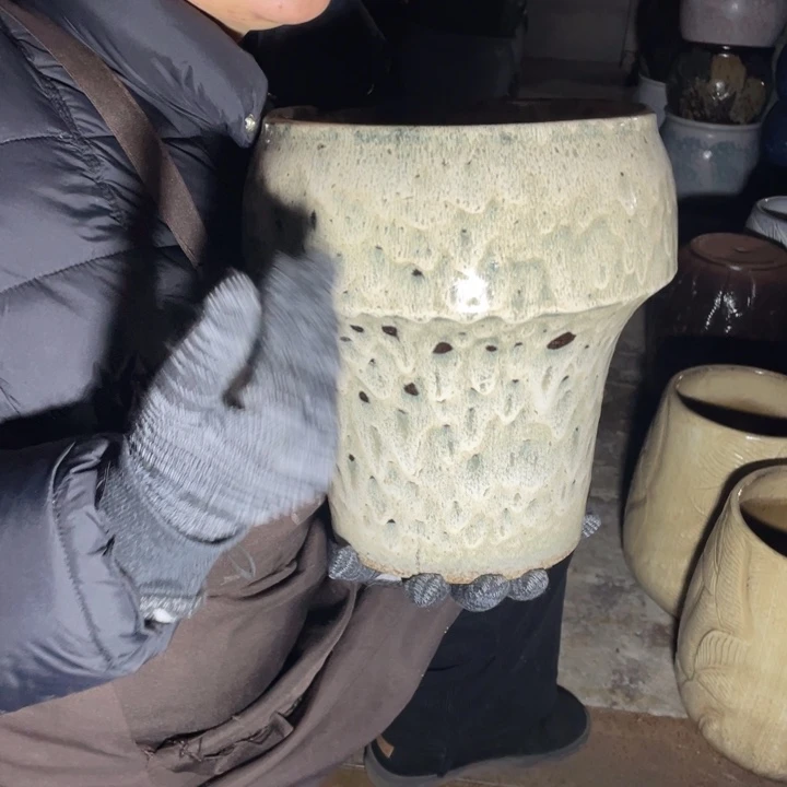 紫砂花盆口22高27正品正品