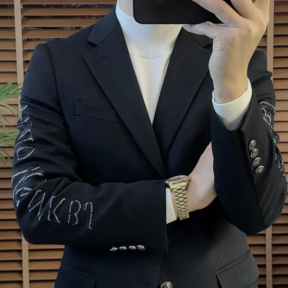 小西服修身型耐脏常规款秋季修身西服上装休闲韩版