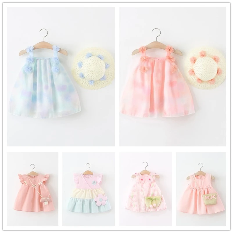 【A01-A334】潮童装女童连衣裙夏季儿童女宝宝碎花棉布公主背心裙子