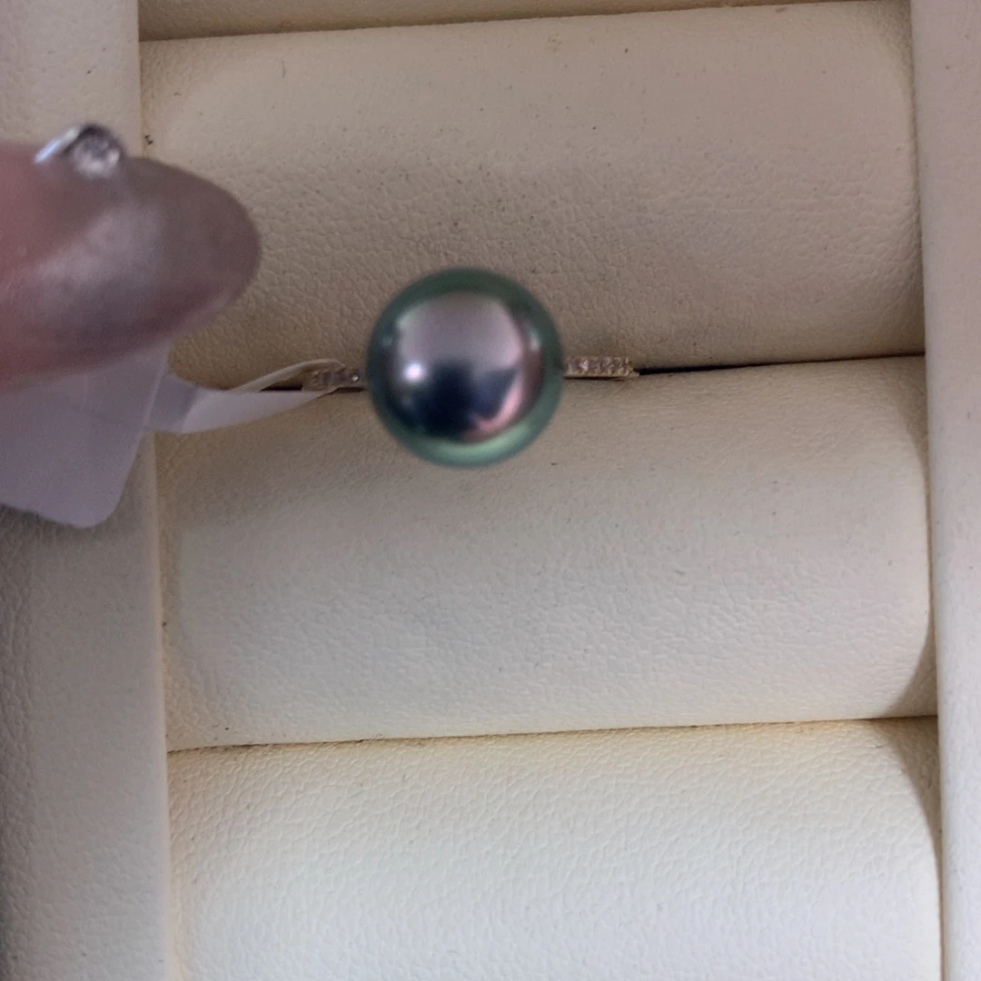 海水珍珠戒指18K金镶嵌