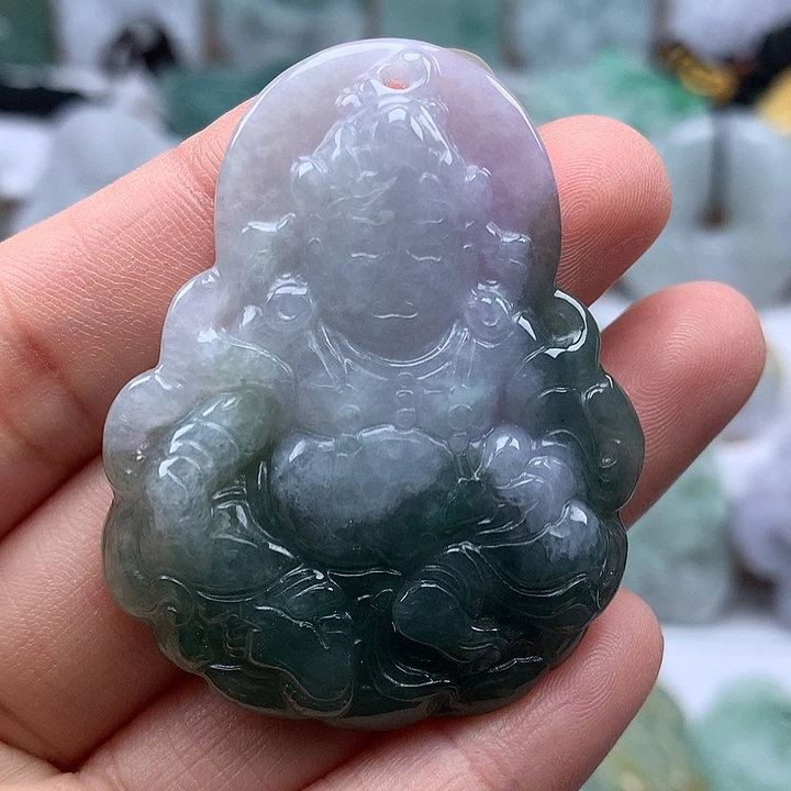 翡翠未镶嵌颈饰黄财神爷福利