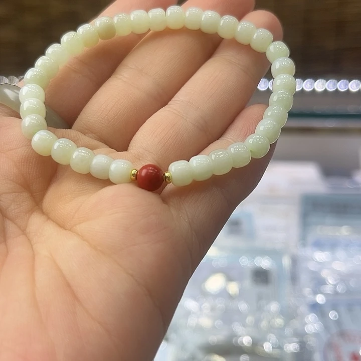 手串未镶嵌和田玉6mm路路通