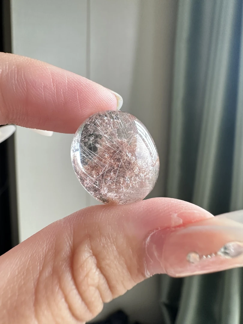 925银手链 沁源QIN·粉幽灵穿发蛋面｜DIY原创｜签收24小时鉴赏