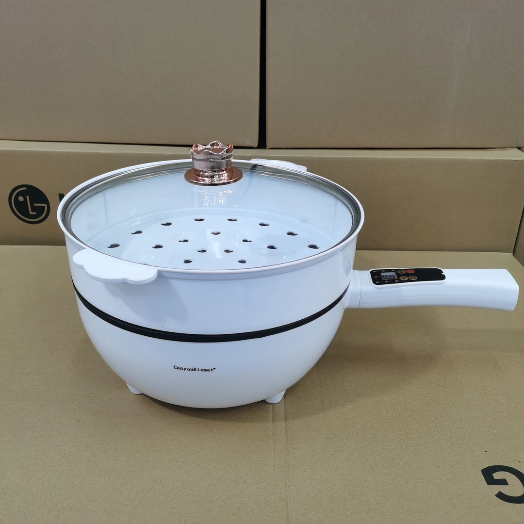 电炒菜炒锅家用电煮锅带蒸笼