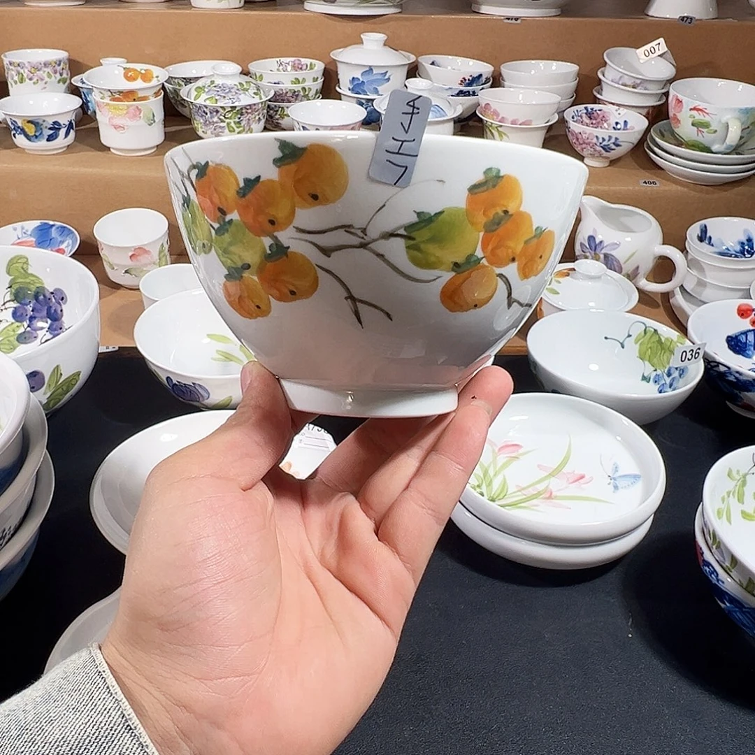 景德镇手工手绘陶瓷6寸手工碗