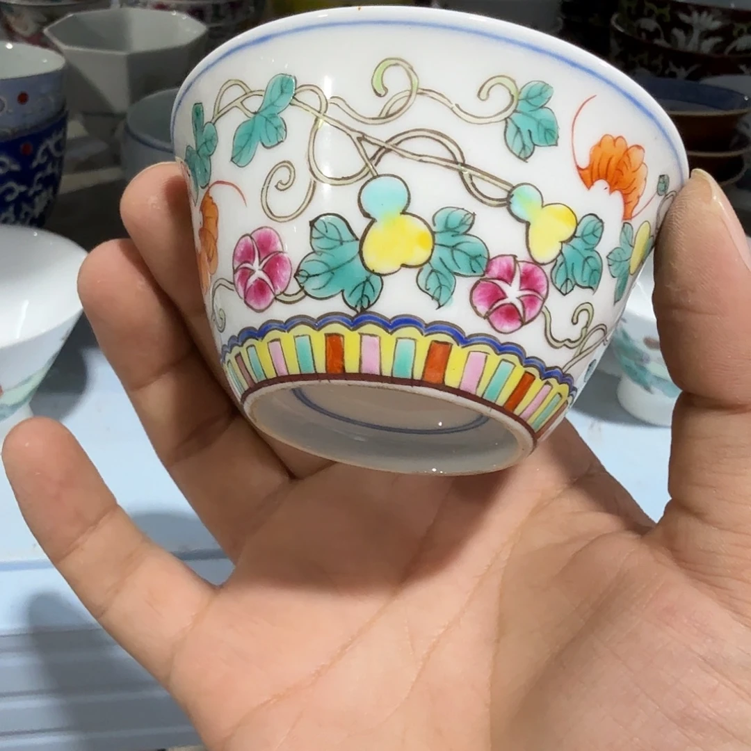 瓷片摆件手绘瓷器处理