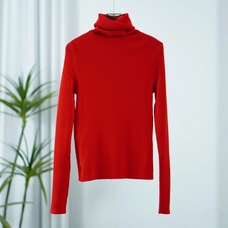 尚系列  E276-5   女装秋时尚高领针织打底红色FWO7R45