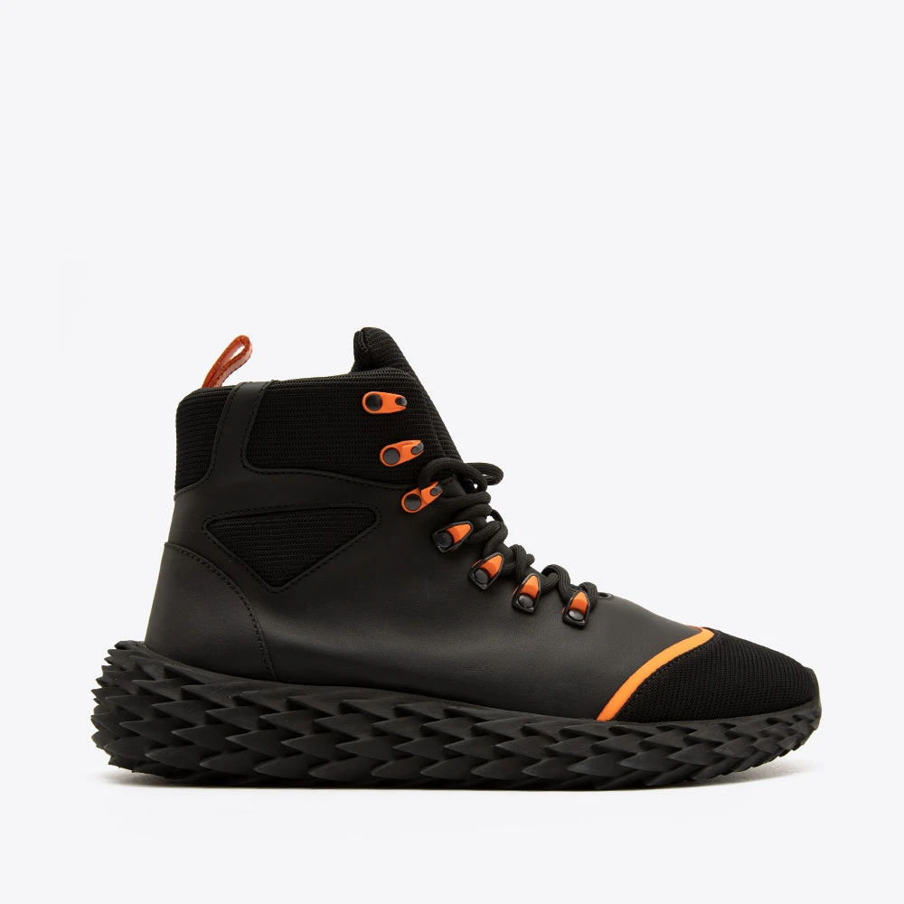 GIUSEPPE ZANOTTI GZ海胆底牛皮厚底男士高帮休闲鞋RU90059/001
