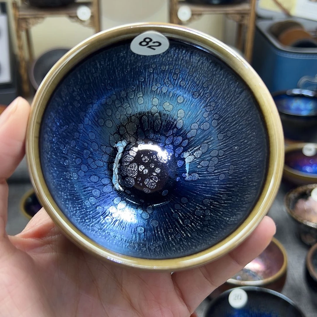 茶盏星空蓝有滴手工