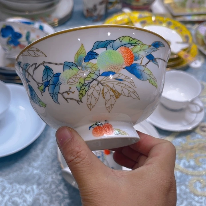 瓷片荔枝五寸腕六个