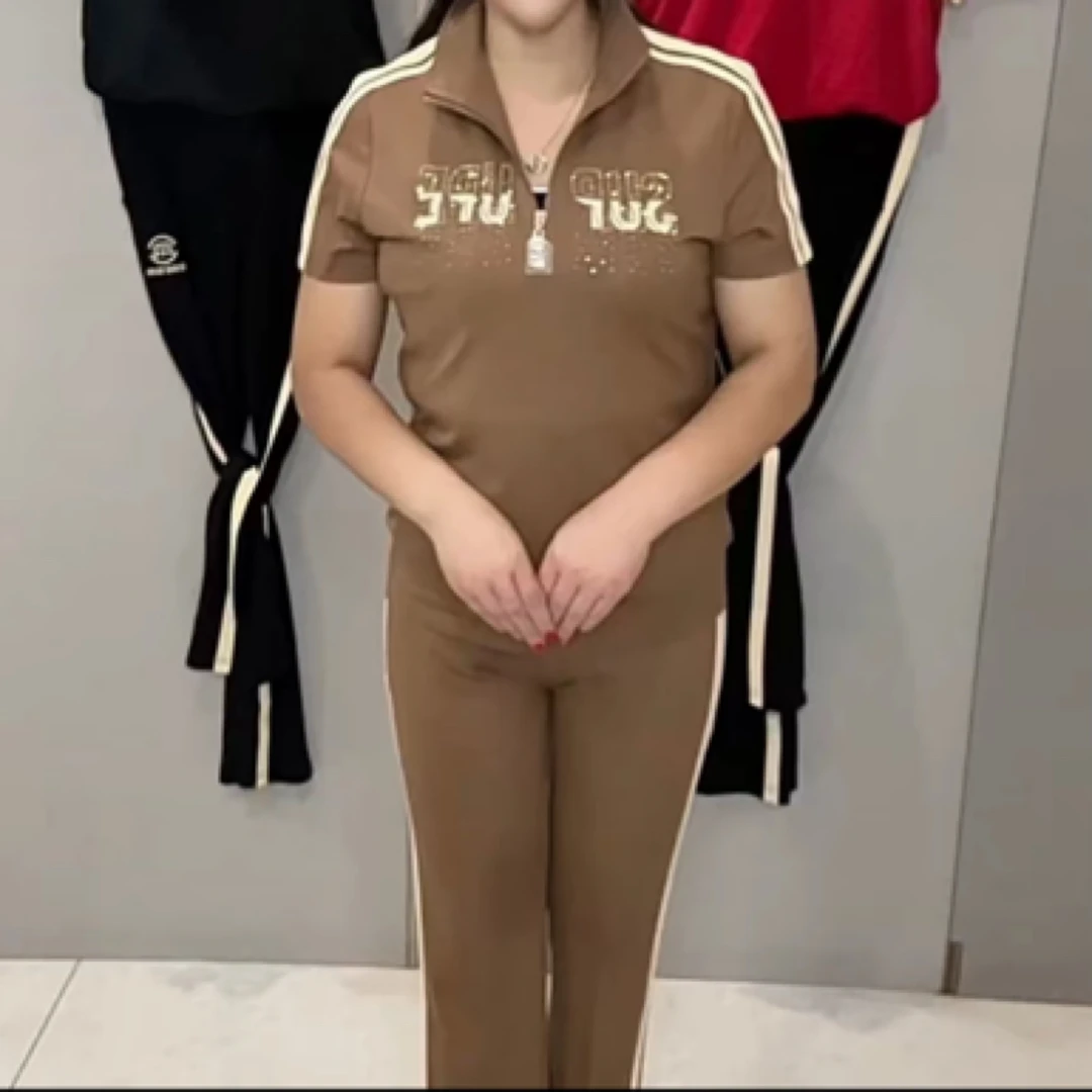 中老年女士夏季短袖运动套装气质妈妈装休闲两件套