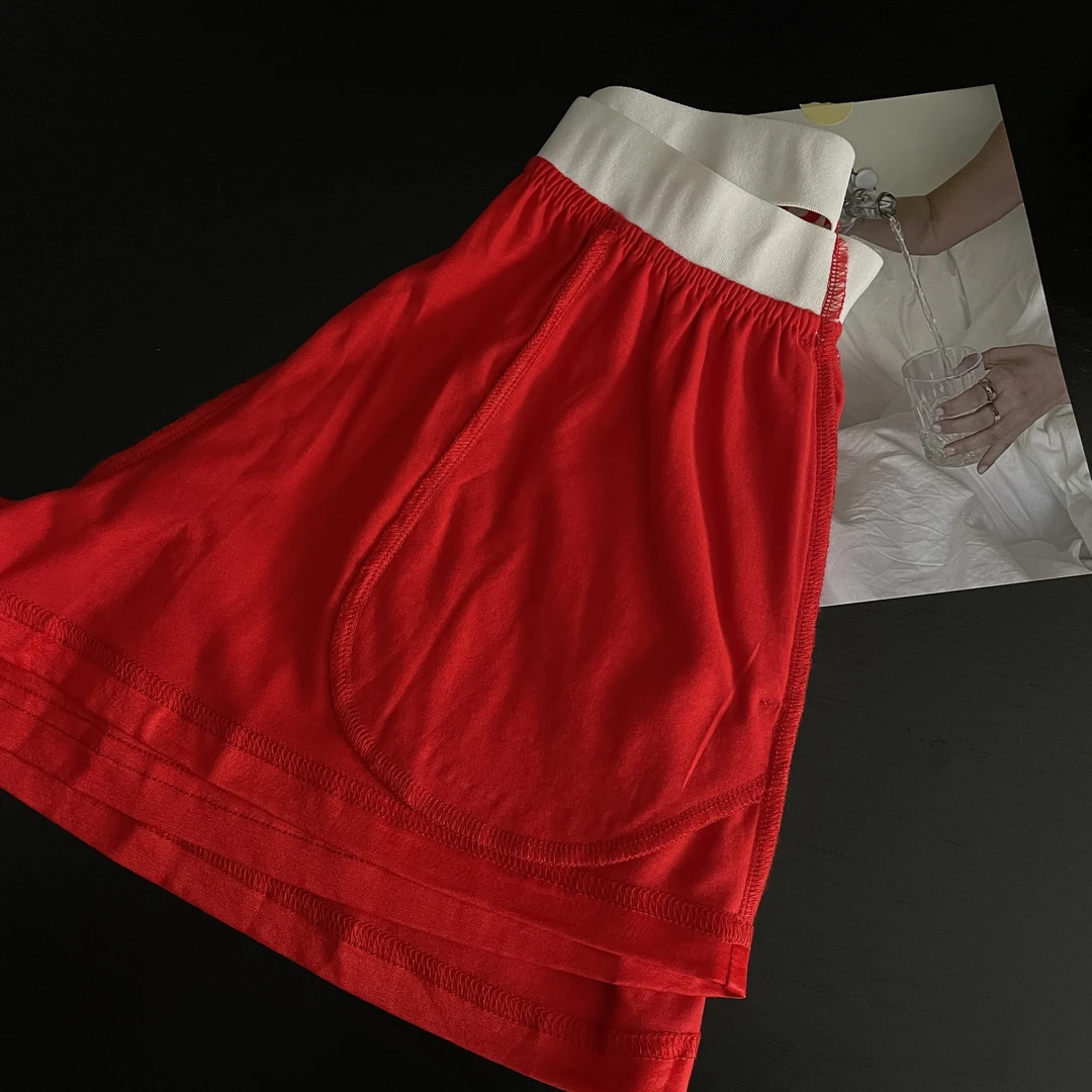 夏款女童短裤红色 6012 高奢亲子系