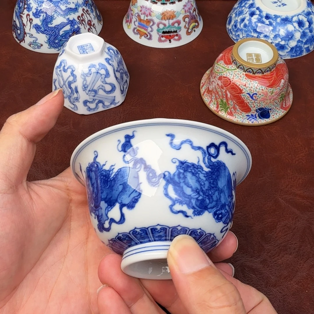 刷***刷现代景德镇全手工全手绘陶瓷微瑕