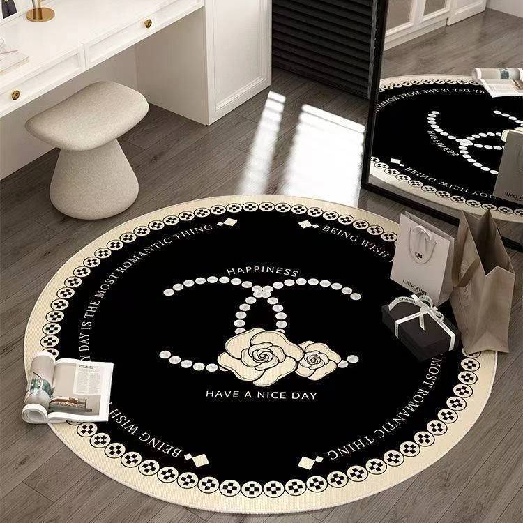 127【100*100】软硅藻泥圆形转椅地垫电脑椅地毯椅滑轮椅脚垫