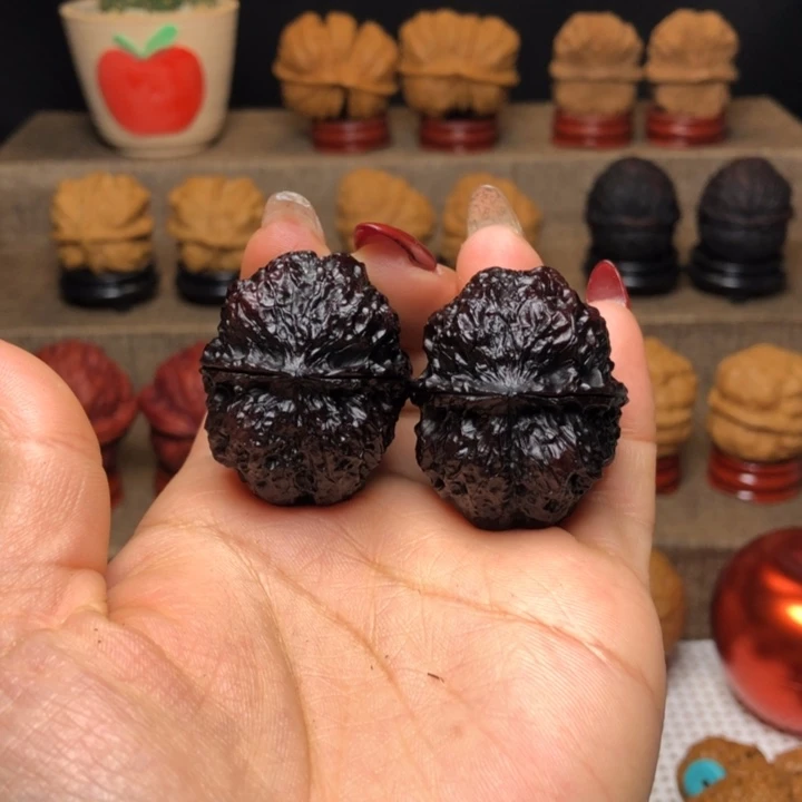 文玩核桃把件雪*?31火凤金蟾