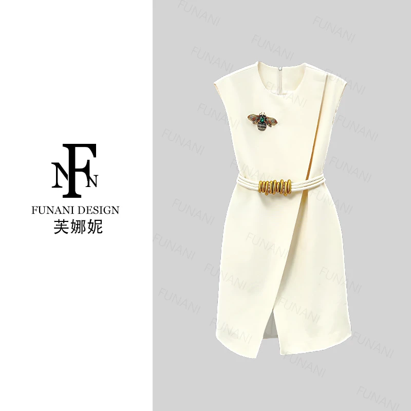 FNN【白色小蜜蜂】2025新款优雅气质复古休闲衣服女套装F2520100