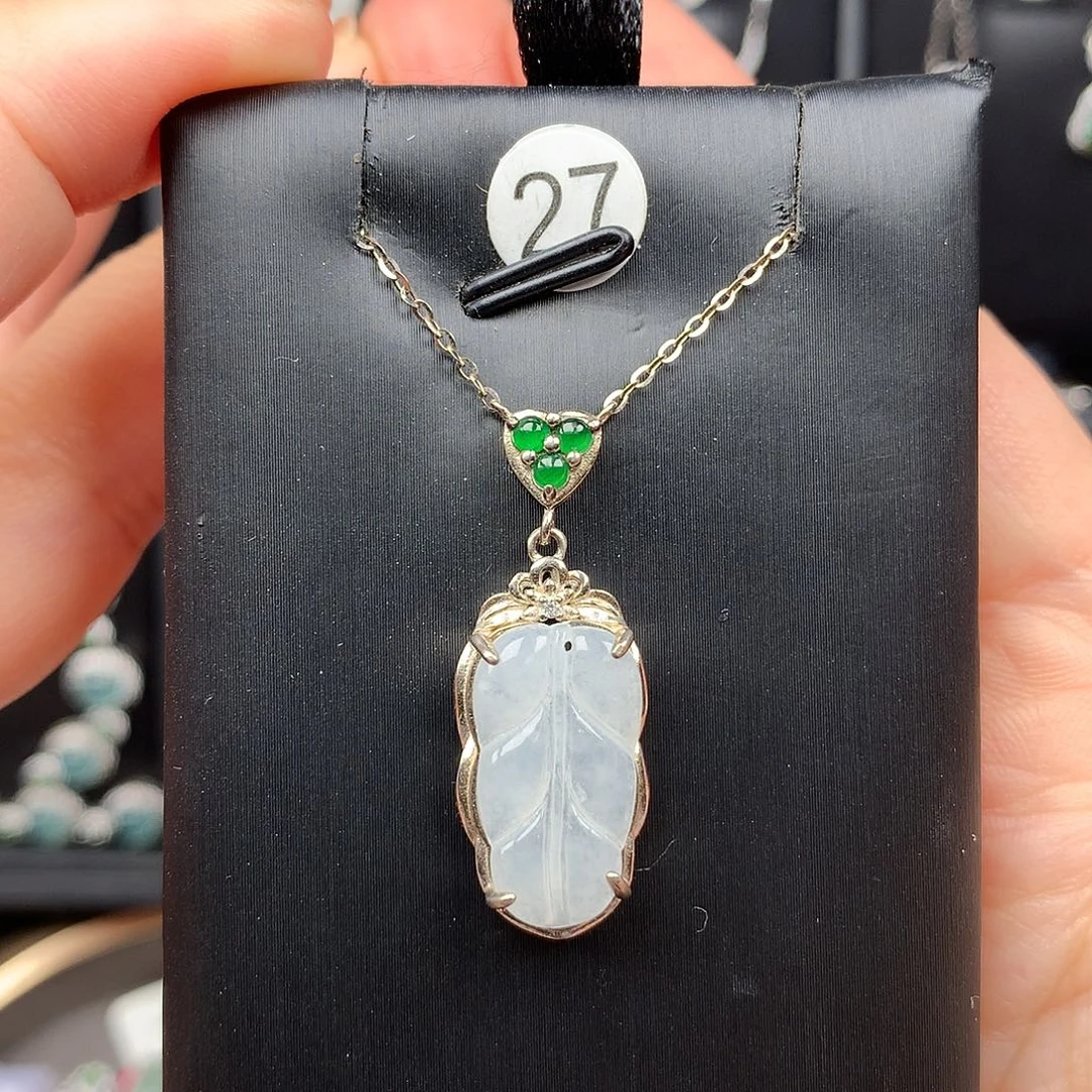 翡翠银S925镶嵌颈饰