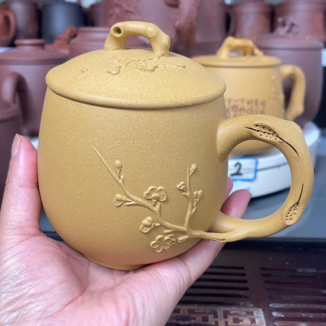 茶杯紫砂段泥梅花杯