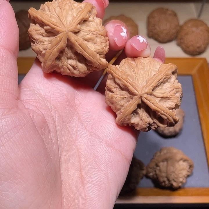 吊坠文玩核桃46玉玺四棱
