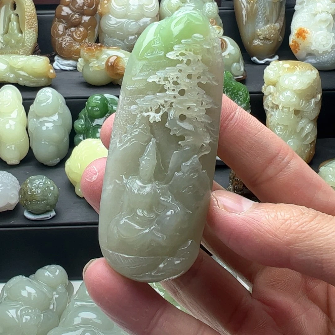 和田玉挂件未镶嵌眼****黑