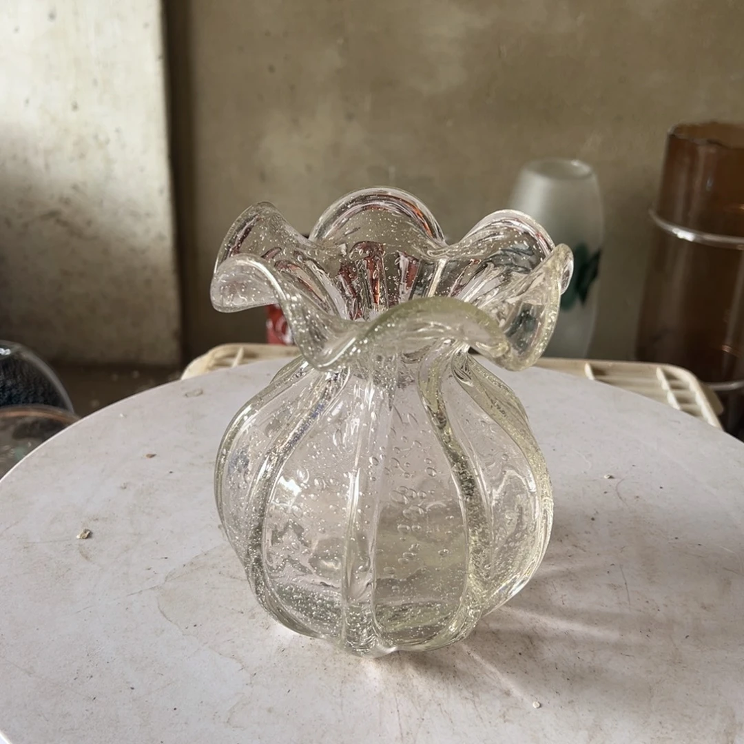 弘扬琉璃花器微瑕高度16