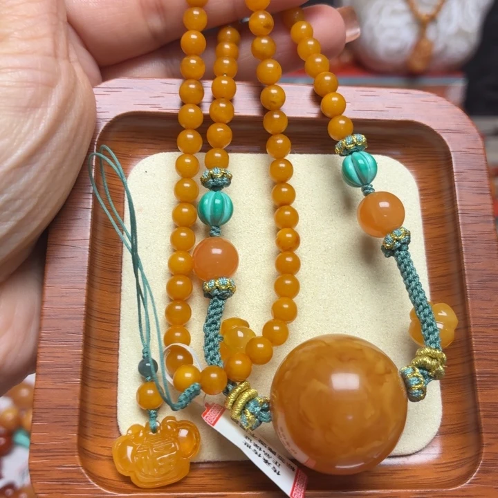 蜜蜡未镶嵌颈饰项链