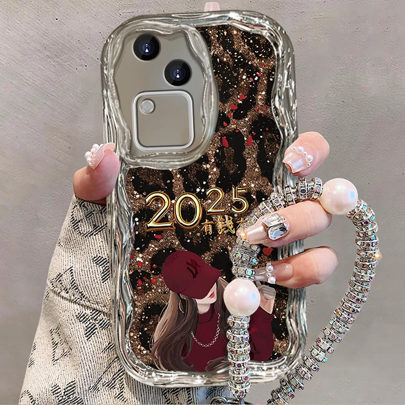 适用于【VIVO】S18高级感豹纹有钱有你新年网红女款手机壳