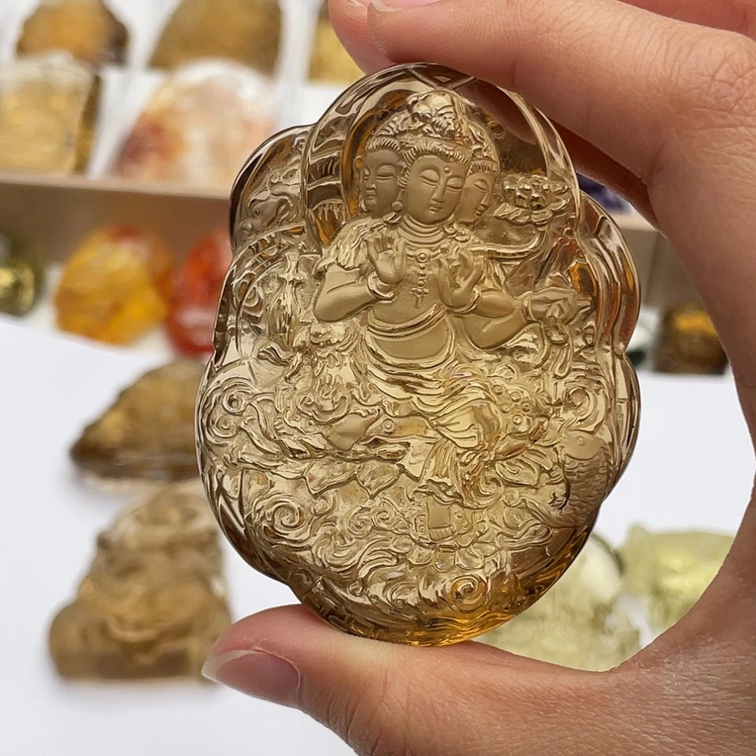 没***明未镶嵌颈饰水晶定制吊坠