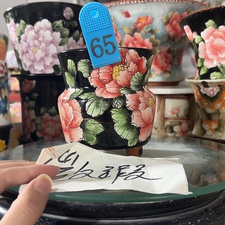景德镇手绘花盆 满38包邮