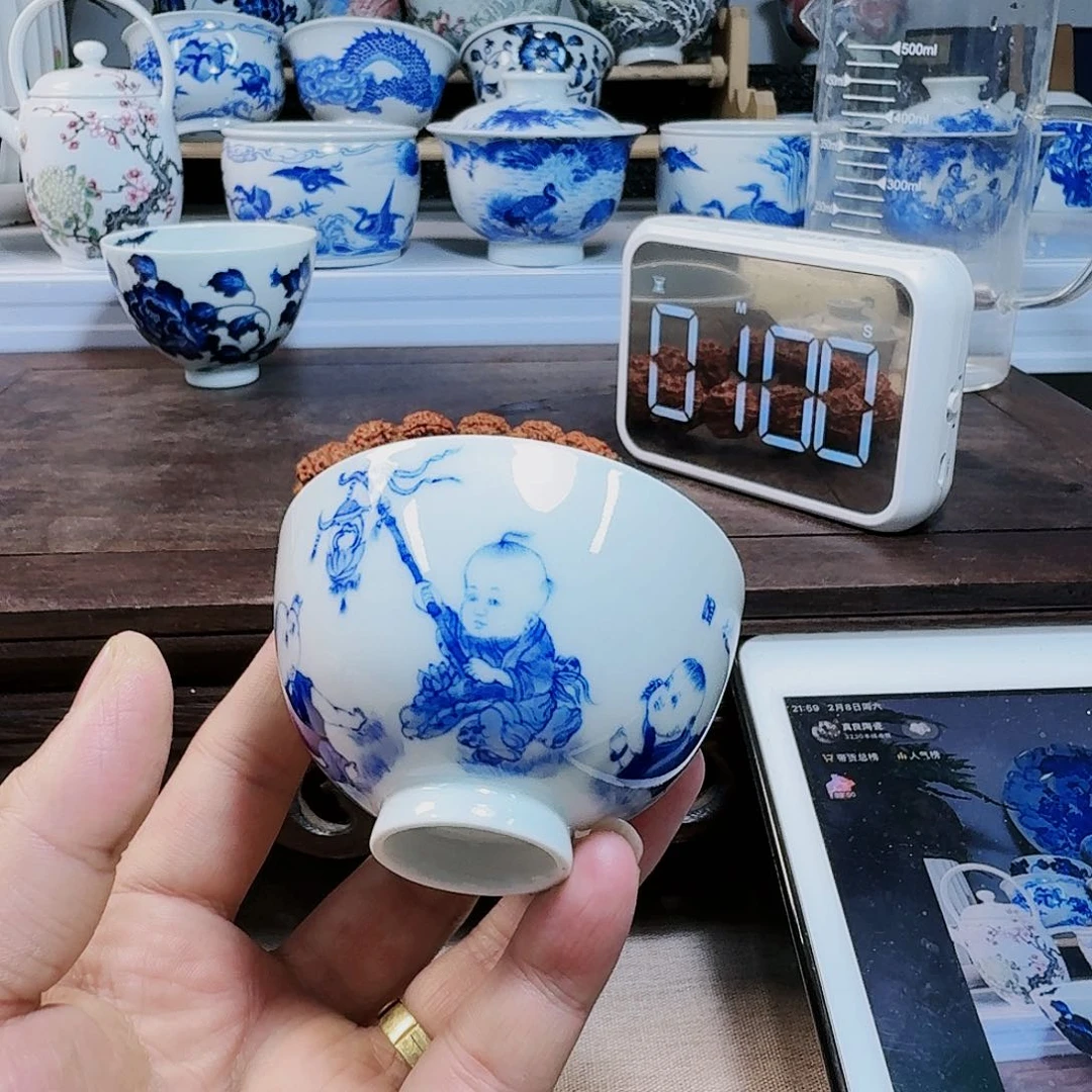 泥塑安*主人杯手工手绘