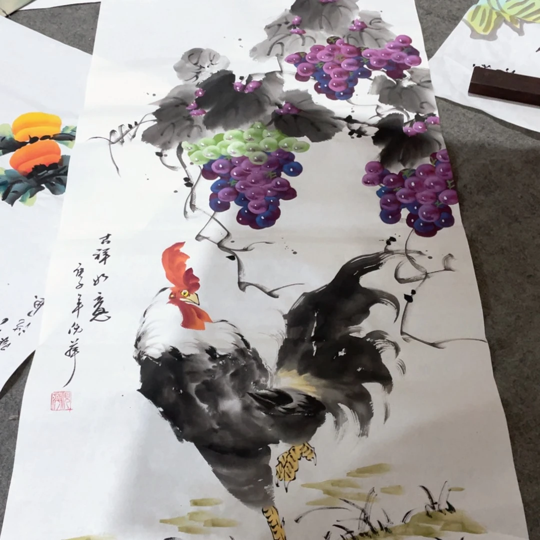 国画国画作品画心一张