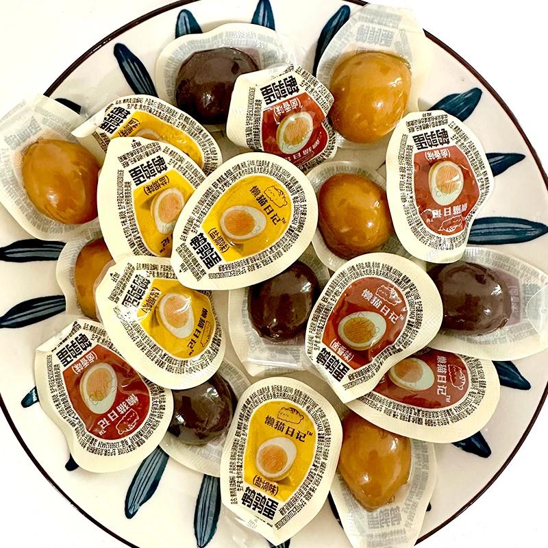 懒猫日记爆汁无壳鹌鹑蛋香辣休闲即食小零食【1枚换1包】